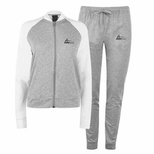 Vêtements de sport femme survêtement fermeture à glissière capuche avec pantalon à vendre - Product Image 1