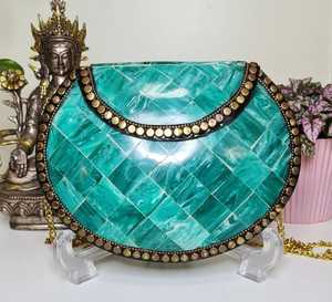 Pochette mosaïque en laiton de mariage de luxe pour femmes sac de soirée élégant pour une utilisation en fête - Product Image 4