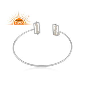 Gema de piedra lunar de arcoíris Natural con cuentas, brazalete de diseño, joyería fina, proveedor de joyería de plata de ley 925 - Product Image 3