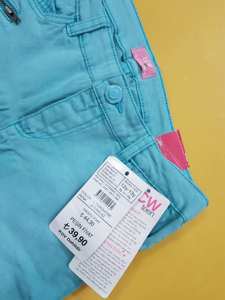 Pantalones de Algodón Chino de Alta Calidad para Niñas, Estilo Casual de Verano, Cintura Elástica con Botones, Lote de Stock de Bangladesh - Product Image 4