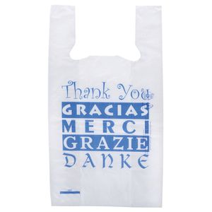 Sacs de remerciement personnalisés design sac en plastique pour gilet sacs en plastique personnalisés avec logo - Product Image 1