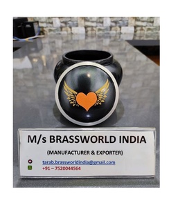 Cœur d'amour peint à la main en aluminium, fournitures d'incrustation, crème urn, odyssey - Product Image 4