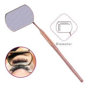 Miroir rectangulaire et rond à cils or Rose, miroir de cils avec poignée, plusieurs couleurs, meilleure qualité, vente en gros - Product Image 1