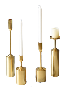 เชิงเทียนโลหะสีทองสไตล์วินเทจแบบราชวงศ์โบราณแท่นวางเทียนแบบเสาสำหรับคริสต์มาสที่ดีที่สุด - Product Image 6