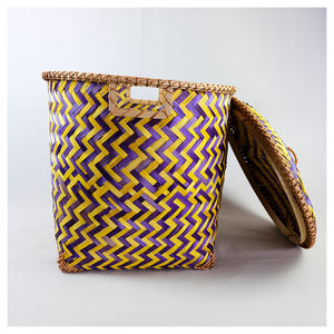 Paniers naturels de haute qualité, tissés à la main, poignée ronde, paniers faits à la main en bambou, fabriqués au Vietnam - Product Image 3