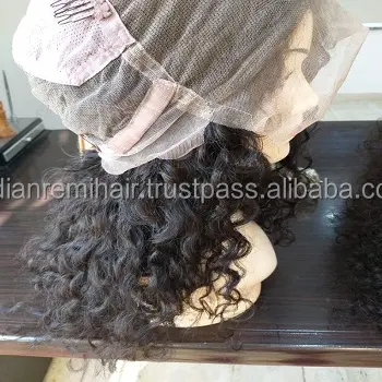 Full Lace Wig Hair Wigs 150 180 Density Bleached Knot Curly HD Transparent Full Lace Wig 100%