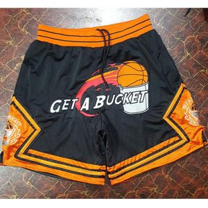 Shorts de basket-ball personnalisés avec logo brodé, culotte rétro décontractée vintage - Product Image 2