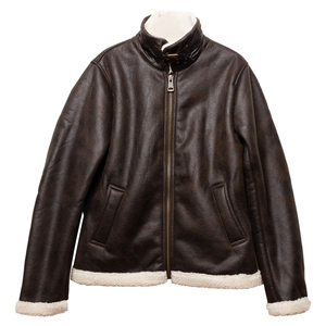 High Street Fashion <b>Men</b> Motorcycle <b>Jacket</b> Winter Puffer <b>Leather</b> Coat Outdoor <b>Brown</b> Biker <b>Jacket</b> Warm Outerwear - Product Image 1