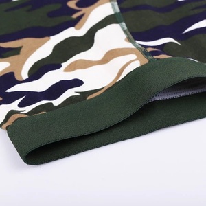 Boxer XL en coton imprimé camouflage pour hommes, sous-vêtements de sport décontractés pour la maison avec design tricoté respirant, nouvelle tendance - Product Image 2