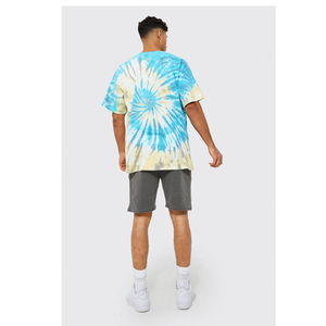 T-shirts d'été Tie-Dye personnalisés avec short au genou Service OEM Short de créateur en coton - Product Image 2
