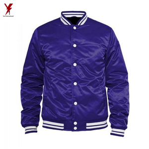 2022 nouveauté veste en satin pour hommes avec impression de logo personnalisé de haute qualité et prix de gros conception à col montant - Product Image 4