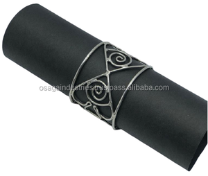 Anneau rond en métal pour serviette de TABLE, décoration de TABLE au DESIGN UNIQUE, livraison gratuite - Product Image 1