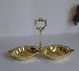 Serveur Rectangle en laiton fantaisie de luxe Hot Vantage avec poignée avec miroir poli avec poignée en or fini pour la maison et la cuisine - Product Image 5