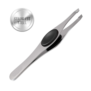 Surgical Grade Stainless Steel Slanted Tweezers for Eyebrows Ingrown Hair Removal Handmade Anti-static Durable Tweezers - Product Image 4