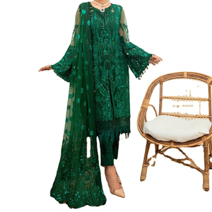 Vestido de fiesta informal bordado pakistaní ecológico con diseño de logotipo personalizado de calidad impresionante para mujer nueva moda de verano - Product Image 1