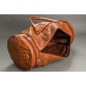 Bolsa de lona de cuero genuino de cocodrilo con logotipo personalizado LW, bolsa de noche marrón para viajes al aire libre, producto de gran oferta - Product Image 5