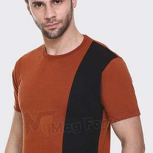 Maroon Color <b>Black</b> Combination <b>Men's</b> T-<b>Shirt</b> Half <b>Sleeve</b> Pullover Slim Fit <b>Men's</b> T <b>Shirt</b> With Customized Logo - Product Image 6
