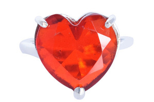 อัญมณีควอตซ์สีแดงคุณภาพสูงรูปหัวใจขายส่งแหวนเงินแท้925สเตอร์ลิงสำหรับงานแต่งงานเครื่องประดับที่สวยงามสำหรับเธอ - Product Image 2