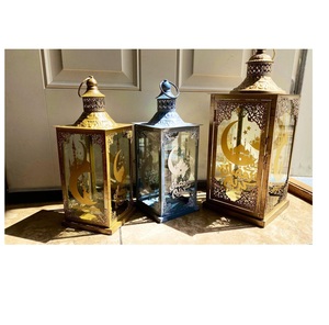 Lanterne en métal et verre noir multicolore de haute qualité décorative pour la maison salon jardin utilisation intérieure et extérieure lanterne en métal - Product Image 6
