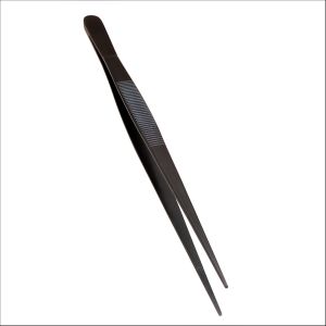 Pinzas de cocina de alta calidad, pinzas de Chef, negras rectas con punta fina, herramientas de cocina para Chef, pinzas de chapado personalizadas - Product Image 5