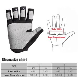 Gants d'escalade demi-doigt pour hommes et femmes, accessoire de Sport, pour l'escalade, la montagne, la pêche, unisexe - Product Image 4