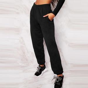 กางเกงขายาวผ้าฝ้าย100% แบบลำลองสำหรับผู้หญิงเสื้อผ้าสำหรับวิ่งและกางเกงขายาวระบายอากาศได้ดีสำหรับฤดูหนาว - Product Image 2