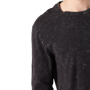 T-shirts à manches longues Tie-Dye personnalisés OEM, coupe ajustée, séchage rapide, col rond, noir, 100% coton, pour hommes – Vente chaude - Product Image 5