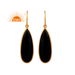 925 Sterling Silver Natural <b>Black</b> Onyx Gemstone <b>Dangle</b> <b>Earring</b> For Women Jewelry For Women Gift For Her - Product Image 1