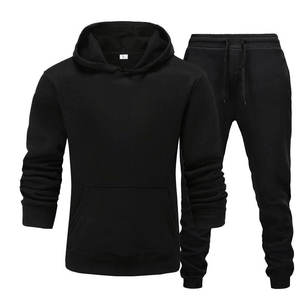Ensemble de survêtement de jogging pour l'entraînement sportif : sweats à capuche courts et pantalons de jogging - Product Image 5