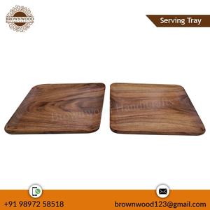 ร้อนขายไม้อะคาเซียจานเสิร์ฟศิลปะจานเสิร์ฟสแควร์/จานเสิร์ฟอาหารจานเสิร์ฟไม้ราคาขายส่ง - Product Image 4
