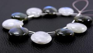 Cuentas de labradorita arcoíris Natural, piedra lunar suave en forma de pera, fabricante al por mayor, alta calidad, 10 Uds. - Product Image 2