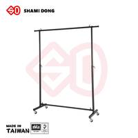 Support TV et chariot à 3 roues DST-105145MK noir mat pour écran jusqu'à 70 pouces, facile à déplacer
