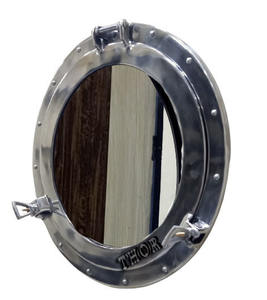 Miroir mural de salle de bain rectangulaire simple face Panneau de verre décoratif avec coin arrondi Suspension facile - Product Image 5