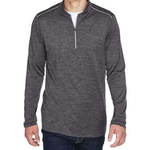 Mess Sports MS-527 Technical Functional Quick Dry Moisture Wicking Double Dry 1/4 Zip Fleece Performance Pullover <b>Stand</b> Collar - Product Image 2