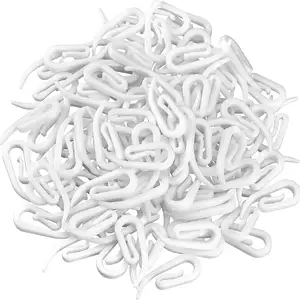 High Quality Plastic Curtain Hooks Pins Windows & Doors White Curtain Hanging Hook Clips Pack of 100