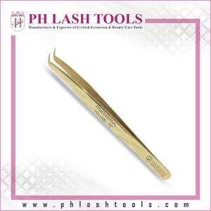 Vetus — pinces à épiler pour Extension de cils, pincettes à pointes étroites, de couleur or, nouveau Design, pour cils, Volume élevé - Product Image 4