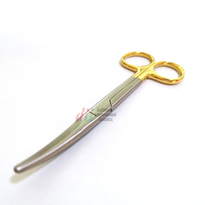 TC กรรไกร Mayo สแตนเลสใบมีดคมแบบมืออาชีพใช้ในการผ่าตัดด้ามจับสีทอง - Product Image 1