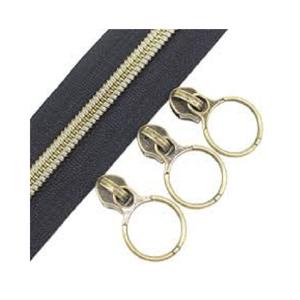 Wholesale OZL GMA Model Gold Open-End Metal Auto-Lock Nylon Zipper 100mm Length Durable for Various Applications Shoes Garments - Product Image 5