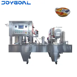 Jelly Liquid Cup Filler And Sealer Machine Bread Communion Cups Filling And Sealing Machine