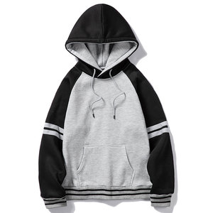 2025 personalizar hombres Sudadera con capucha prendas de vestir exteriores diseño de rayas transpirables Color liso Sloid pulóver sudaderas con capucha de algodón - Product Image 1