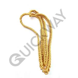 Cordón de hombro uniforme ceremonial 2024 Aiguillettes ceremoniales Cordón de hombro de color dorado personalizado Venta de cantidad a granel - Product Image 3