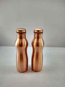 Hammered Copper <b>Water</b> <b>Bottle</b> (900ml) 100% Pure Copper <b>Bottle</b> Best Selling Hammered 35 Oz Drink Ware Set Hammered 100% - Product Image 2
