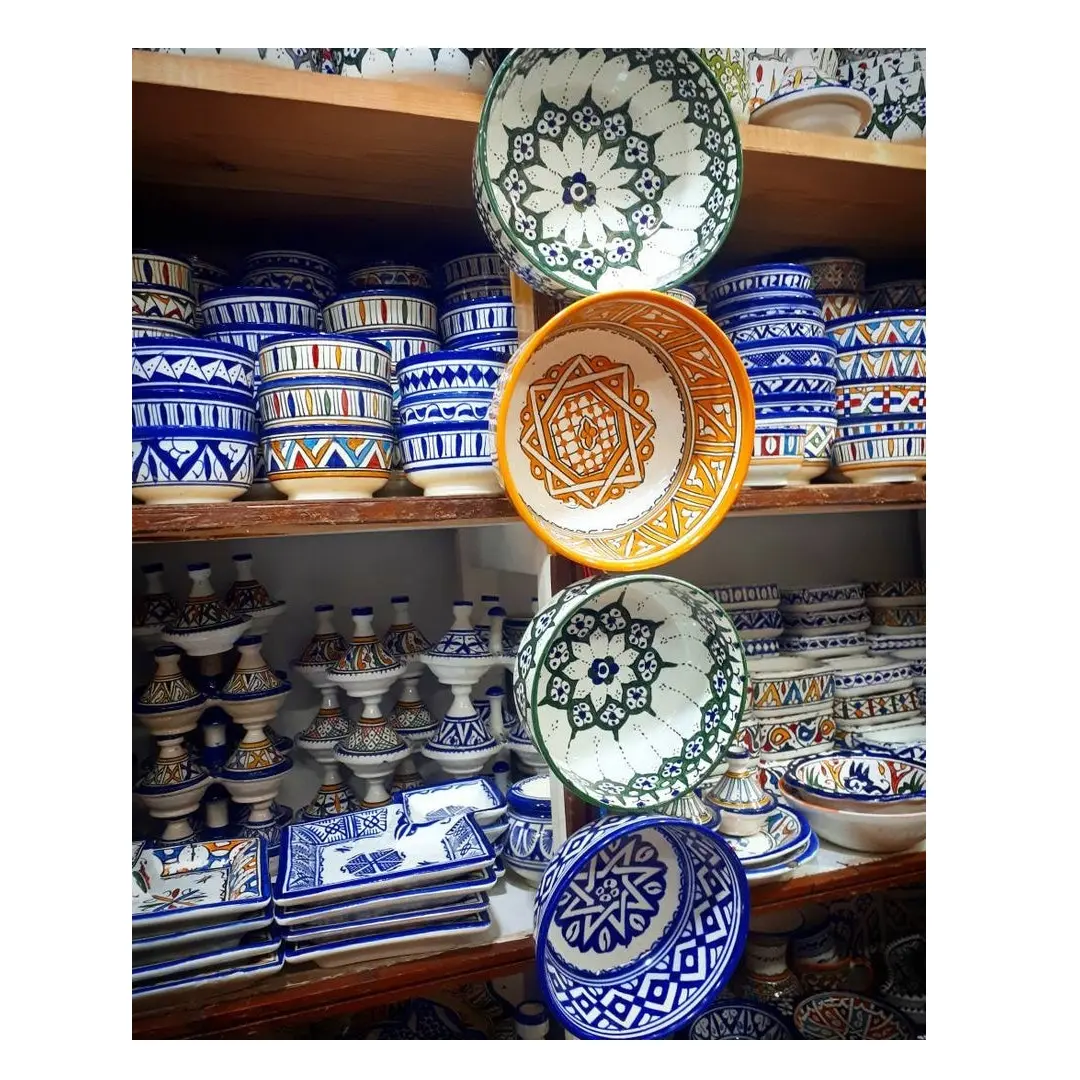 Moroccan design pottery bowls