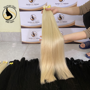 Cabello humano 100% sin procesar, Color rubio 613 de Vietnam, doble virgen, Remy, mechones de tejido de cabello ucraniano, venta al por mayor - Product Image 4