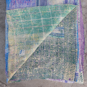 แคนธาโยนสไตล์วินเทจพร้อมงานปักและแผ่นปะทำมือสำหรับตกแต่งบ้านและเสื้อผ้าดีไซน์ใหม่ - Product Image 1