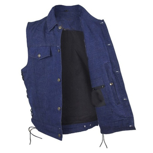 High Quality Outdoor Men <b>Denim</b> Vest Winter <b>Lightweight</b> Duck Down <b>Denim</b> Vest - Product Image 2