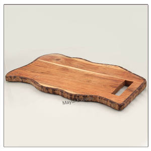 Planche à découper en bois d'acacia de qualité supérieure pour la cuisine, avec grain naturel et finition lisse, durable et écologique, passe au lave-vaisselle - Product Image 1
