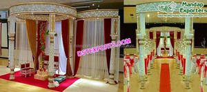 Taj Mahal งานแต่งงาน Mandap ลอนดอนแบบดั้งเดิมงานแต่งงานกลางแจ้ง Raj Mahal Mandap Royal Rajwada Palace งานแต่งงาน Mandap - Product Image 2