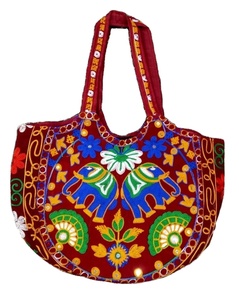 Bolsos de fiesta Banjara Vintage de diseñador indio para mujer, regalo de boda etéreo; tela hecha a mano con doble Forro de algodón - Product Image 1