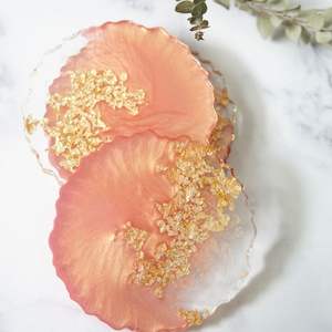 Sous-verres en pierre de résine pour sous-verres de boissons Sous-verres de boissons écologiques pour pièce de conception de verre et de fleur avec la meilleure couleur - Product Image 4